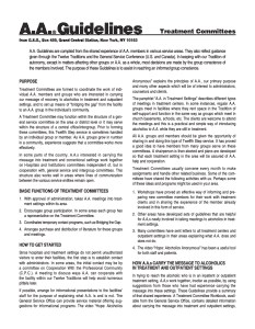 MG-14 AA Guidelines on Treatment Committees Cover